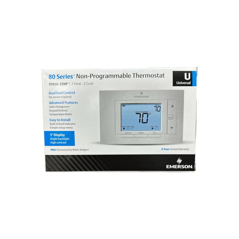 1F85U-22NP Emerson 5" Display Universal Non-Programmable Thermostat