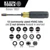 Klein Tools 32304 14 in 1 HVAC Adjustable Length Impact Screwdriver with Flip Socket