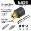 Klein Tools 32561 Multi-Bit Screwdriver Nut Driver 6 in 1 Stubby Ph Sl Bits