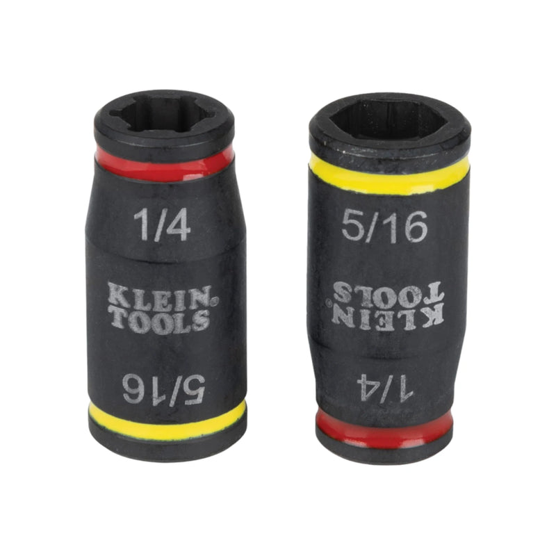Klein Tool 32768 3 in-1 Impact Flip Socket Set 1/4" 5/16" 2 Piece