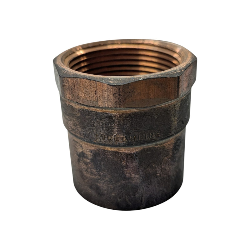 Copper Adapter 1-5/8" Solder to 1-1/4" Female Pipe Thread