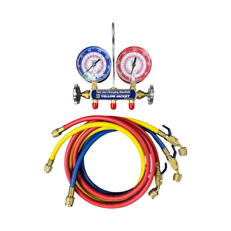 42201 Yellow Jacket Series 41 Manifold 3-1/8" Gauges