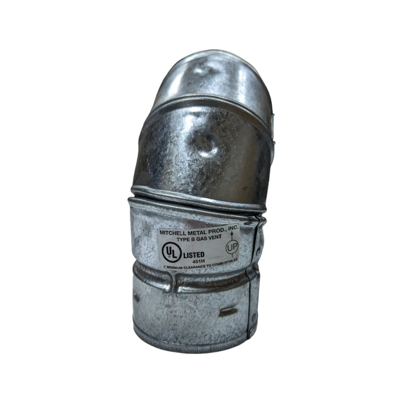 90 Degree Double Wall Type B Gas Vent 3"