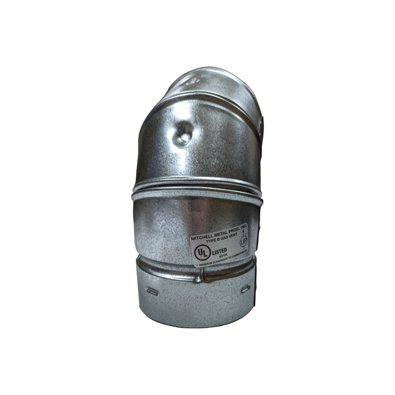 90 Degree Double Wall Type B Gas Vent 4"