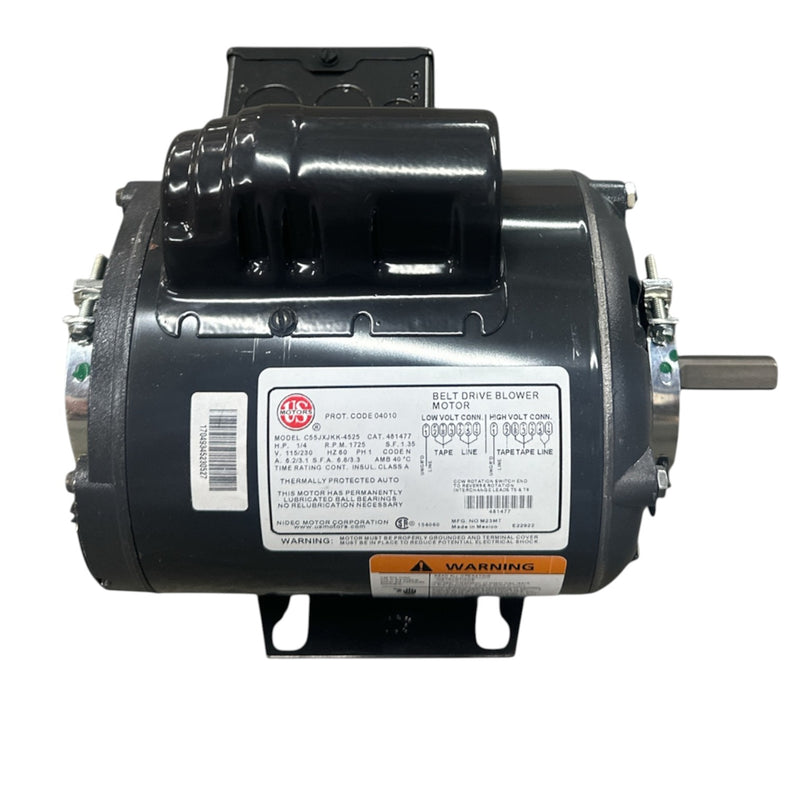 49907 Fantech Belt Drive Exhaust Fan Motor 1/4 HP 115/208/230v Single Phase