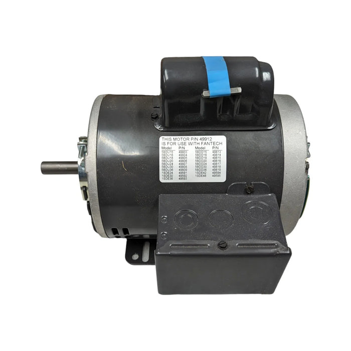 49912 Fantec Belt drive Blower Motor 3/4 HP 1725 RPM