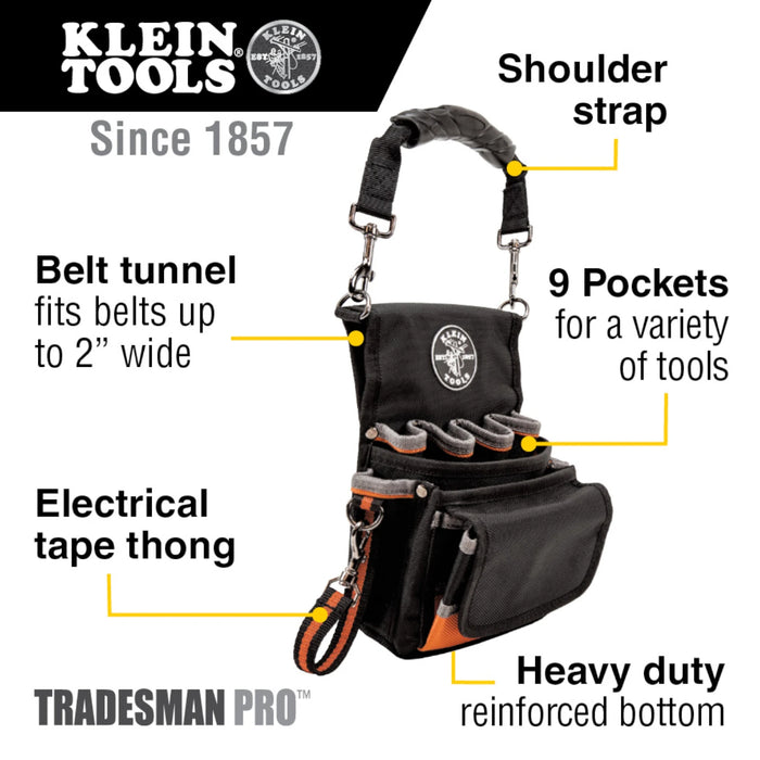 Klein Tools 5242 Tradesman Pro 9-Pocket Tool Pouch
