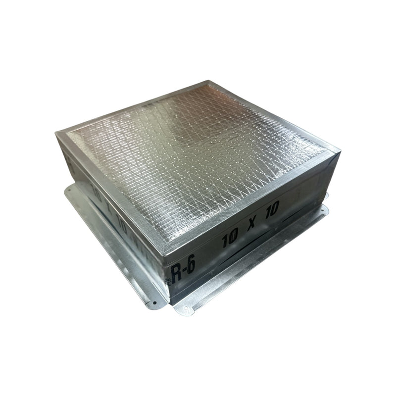 10X10 Insulated Return Air Boot Box R6 4" Tall
