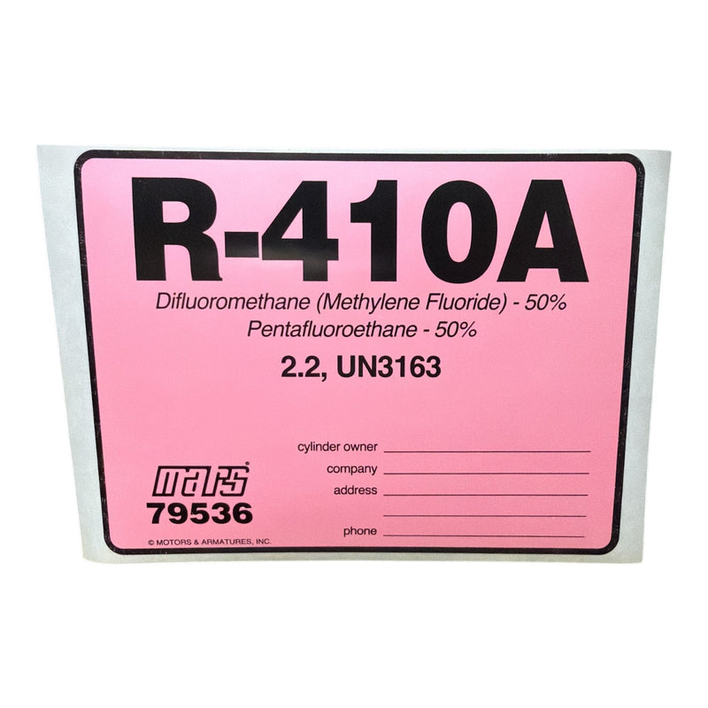 Color Coded Refrigerant ID Labels R-410A (10 pk) HVAC Sticker