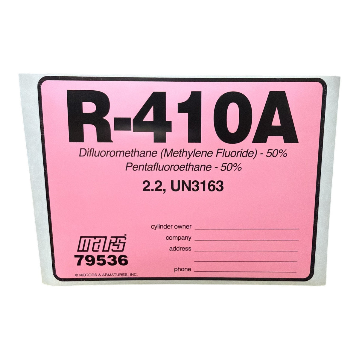 Color Coded Refrigerant ID Labels R-410A (10 pk) HVAC Sticker — NWF Supply