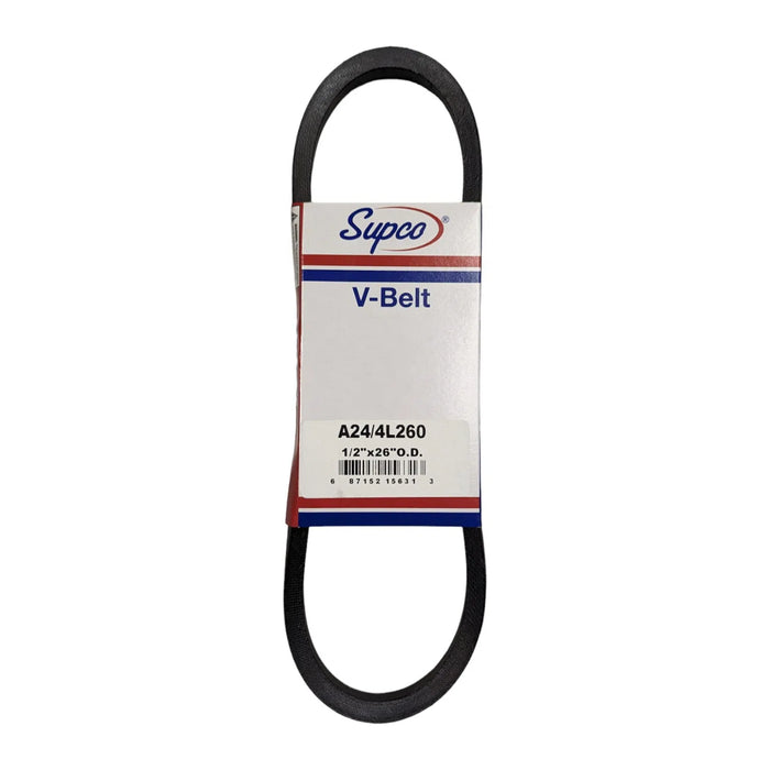 A24/4L260 Supco V-Belt 1/2"x26" O.D.