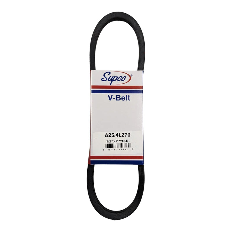 A25/4L270 Supco V-Belt 1/2"x27" O.D.