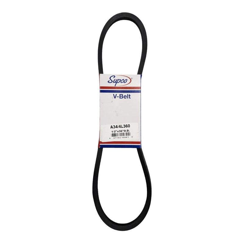 A34/4L360 Supco V-Belt 1/2"x36" O.D.