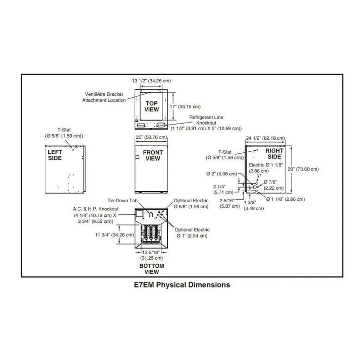 Intertherm Nordyne Mobile Home 15KW Electric Furnace E7EM015H2 E7EM-015H2