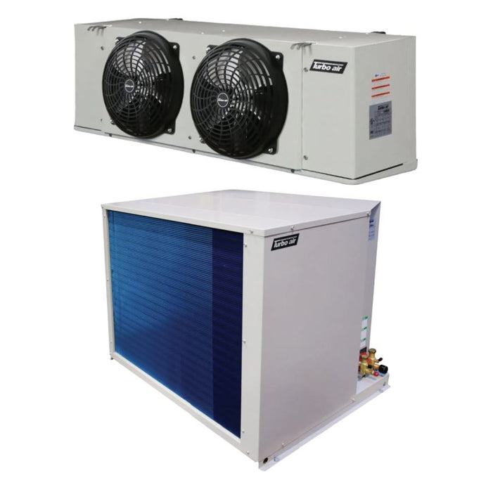 Turbo Air 1 HP Medium Temp Cooler Condensing Unit and Evaporator R-404A 1 Phase 208/230v