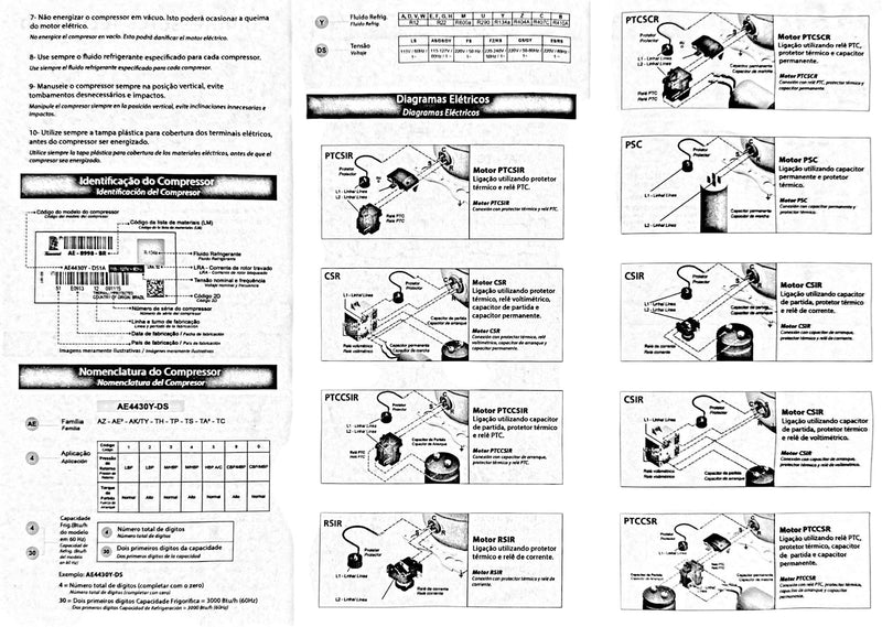 AE4440Y-AA1A Tecumseh Refrigeration Compressor R-134a 115v 1/3 HP