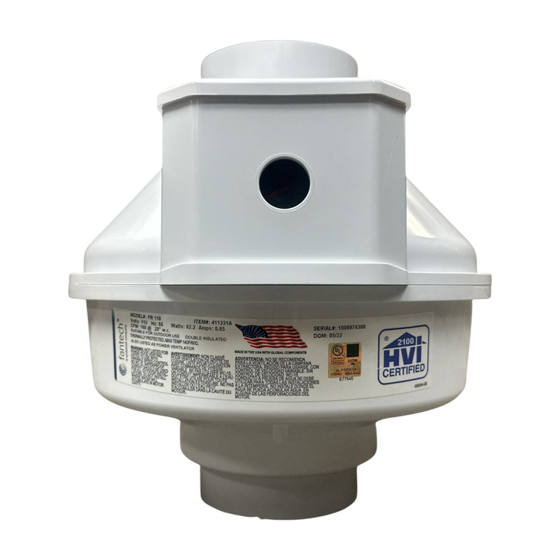 FR110 Fantech Centrifugal Inline Fan 4"
