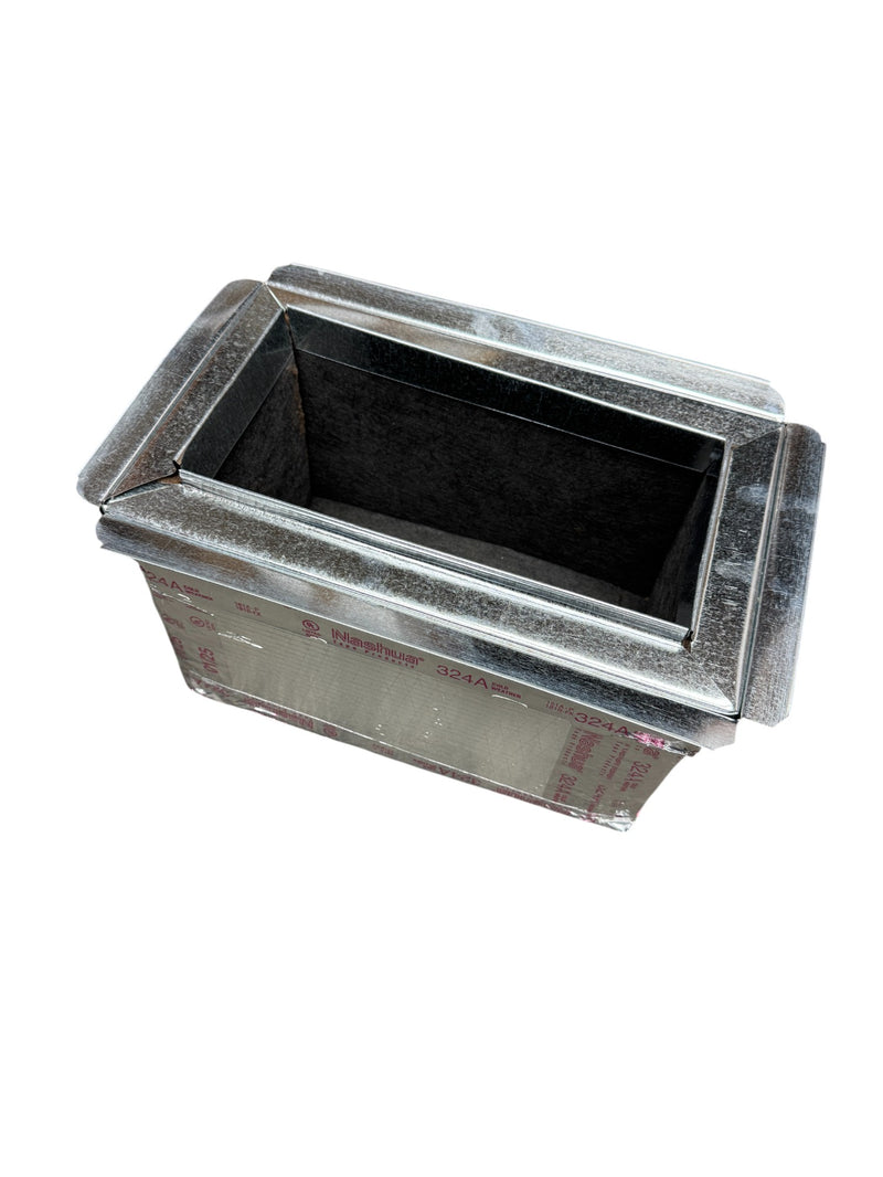 8x4 Ductboard Townhouse Boot 9" Tall R-6 Insulation Value