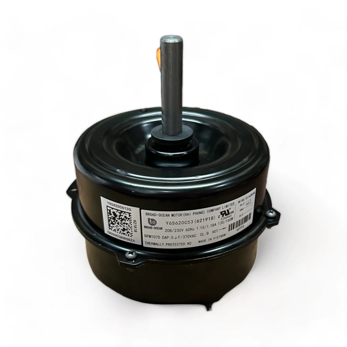 thumbnail image 2 of Nordyne Gibson Intertherm 622080 Condenser Fan Motor - 1/5 HP, 825 RPM, 208-230v 2 of 6