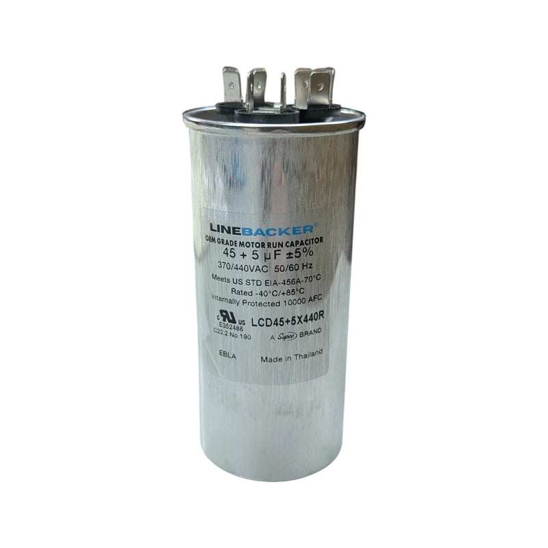 Linebacker 45+5 MFD 370/440VAC Run Capacitor