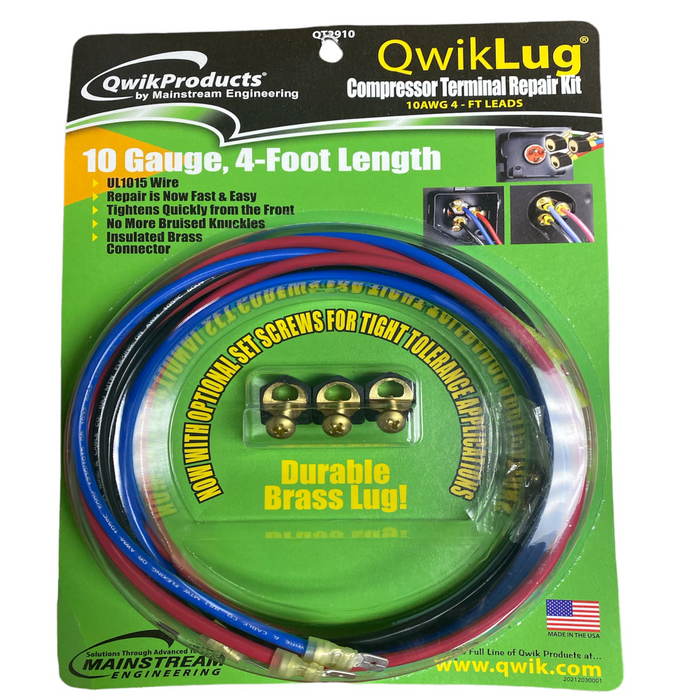 QT2910- QwikProducts QwikLug Terminal Repair Kit - 10 AWG / 4 ft. Lead ...