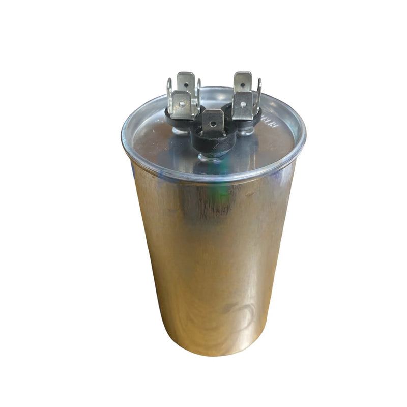 97F9874- 55 + 7.5 Microfarad 370/440Vac Round Dual Run Capacitor