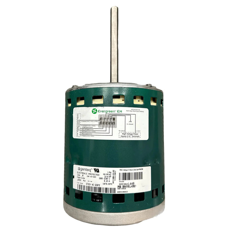 HD44AR238 Evergreen Genteq Replacement X13 Blower Motor 1/2 HP 208-230v