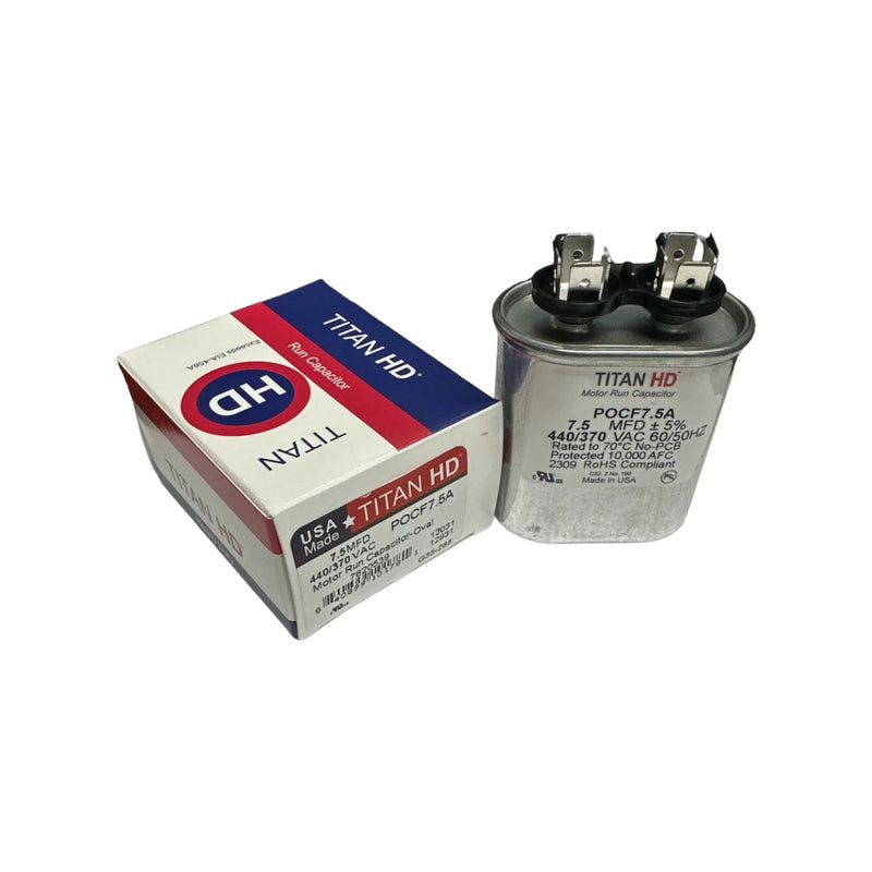POCF7.5A Titan HD Capacitor 7.5 MFD 370/440 VAC Made in USA