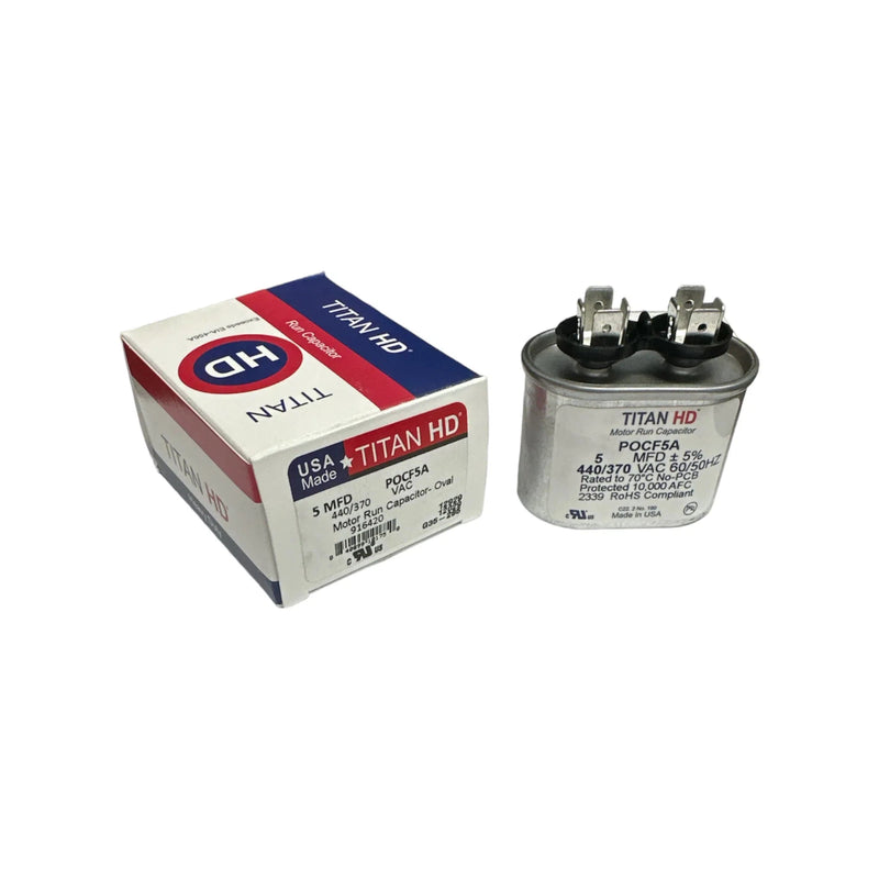POCF5A Titan HD Capacitor 5 MFD 370/440 VAC Made in USA