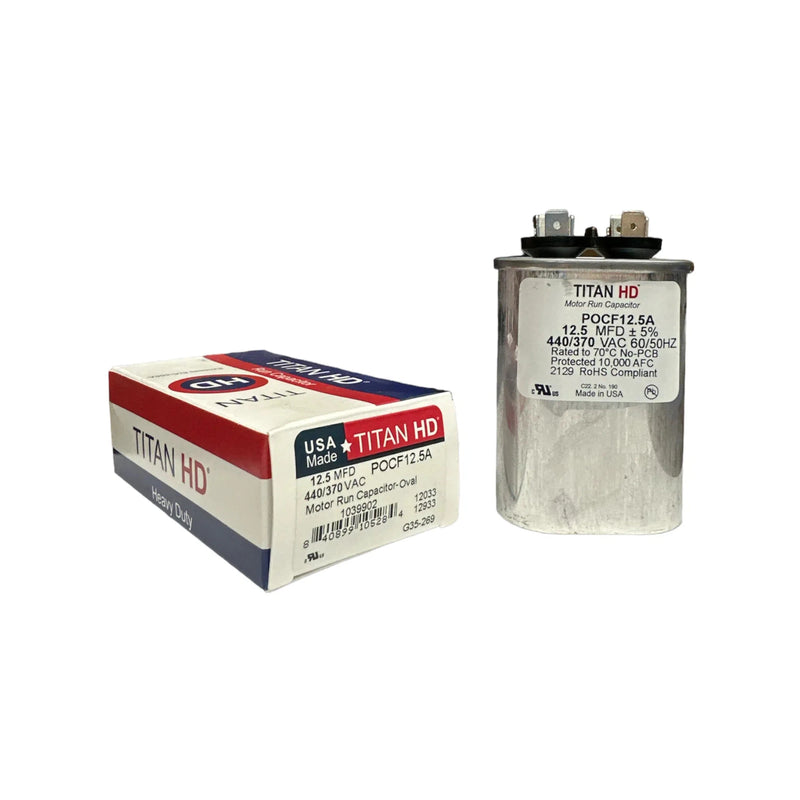 POCF12.5A Titan HD Capacitor 12.5 370/440 VAC Made in USA
