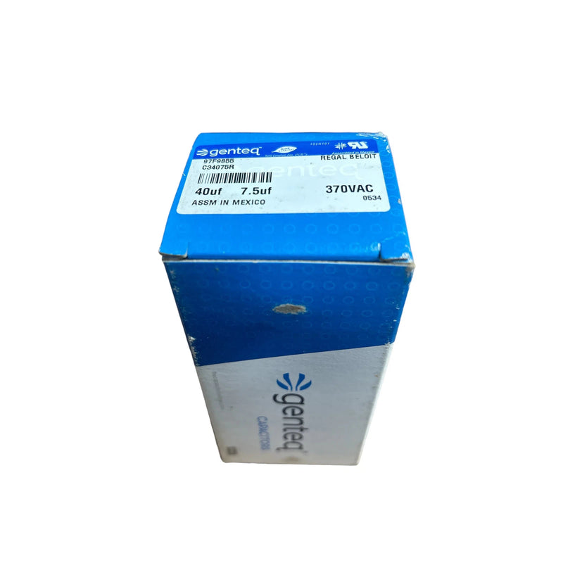 C34075R Genteq Dual Round Capacitor 370v 40+7.5MFD