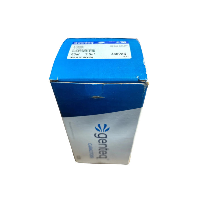 C46075R Genteq Dual Round Capacitor 440v 60+7.5MFD