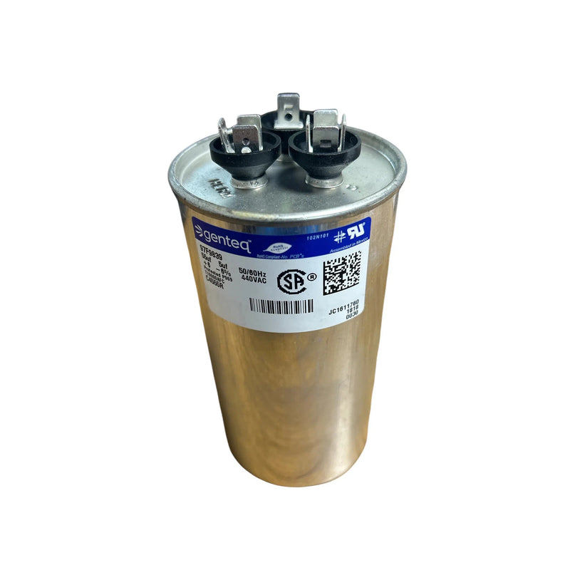 C4555R Genteq Dual Round Capacitor 440v 55+5MFD