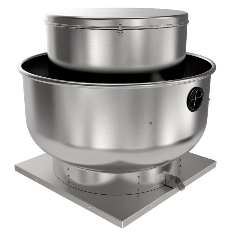 5BDU18GX Restaurant Upblast Commercial Roof Exhaust Fan Ventilator 30x30 Base 1.5 HP 3 Phase