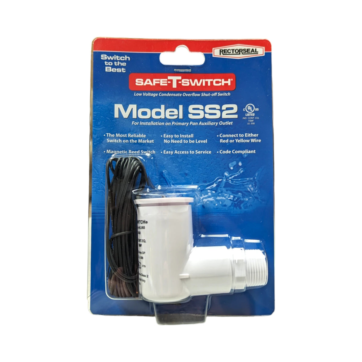SS2 SafeTSwitch Legacy A/C Condensate Drain Line Float Switch — NWF