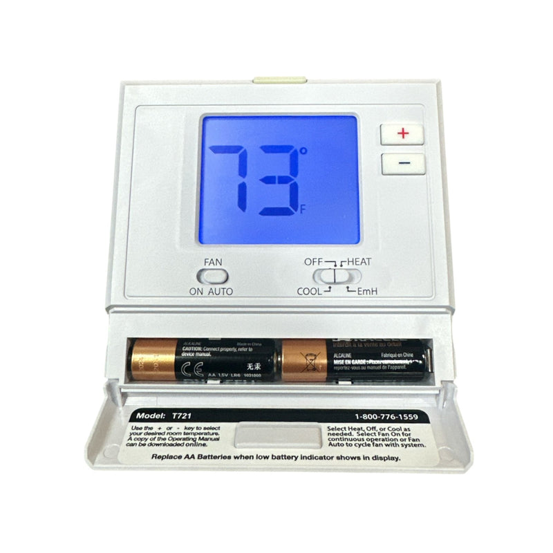 T721 Heat Pump Conventional 2 Heat 1 Cool Non-Programmable