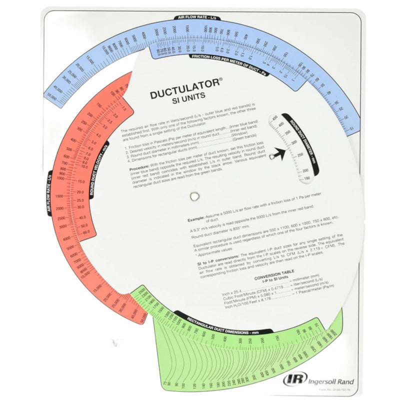 TD1 Trane Ductulator Duct Sizing Calculator OEM with Sleeve