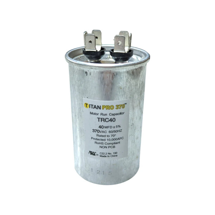 TRC40 Titan Pro Moto Run Round Capacitor 40 MFD x 370 VAC