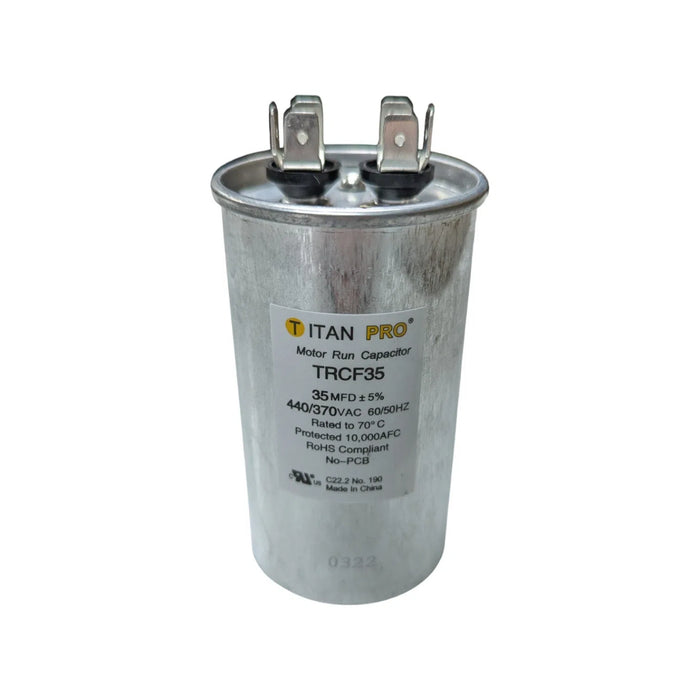 TRCF35 Titan Pro Moto Run Round Capacitor 35 MFD x 440/370 VAC