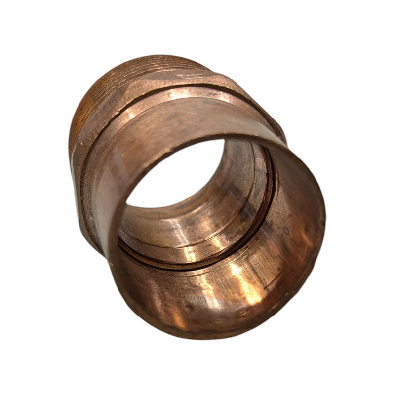 Copper Adapter 1-3/8" Solder to 1-1/2" Male Pipe Thread
