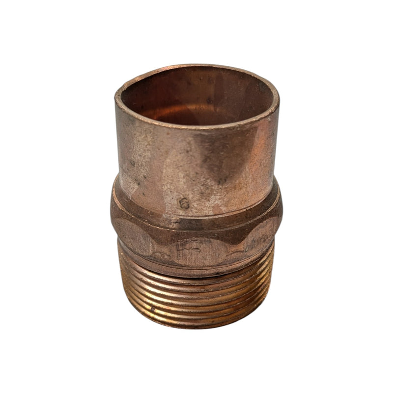Copper Adapter 1-3/8" Solder to 1-1/2" Male Pipe Thread