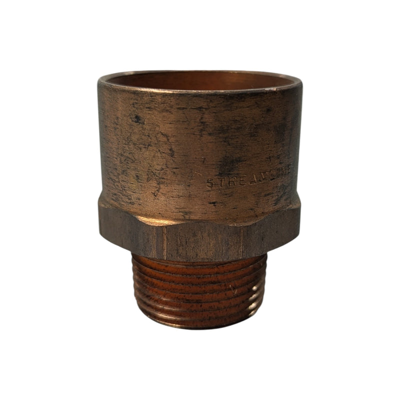 Copper Adapter 1-5/8" Solder to 1" Male Pipe Thread