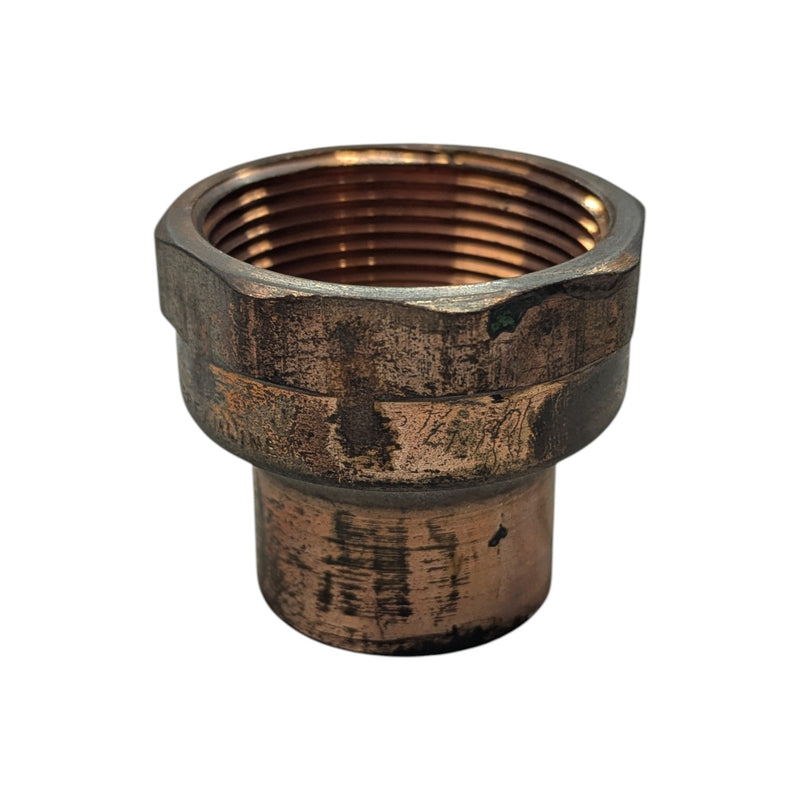 Copper Adapter 1-3/8" Solder to 1-1/2" Female Pipe Thread