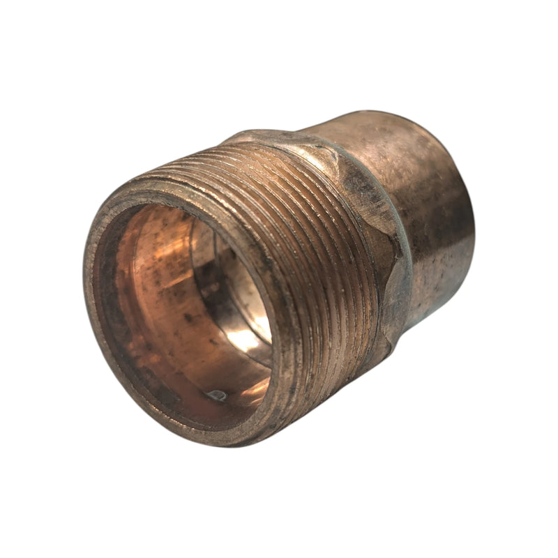 Wrot Copper Adapter 1 5/8" Solder to 1 1/2" Male Pipe Thread