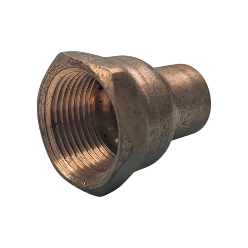 Wrot Copper Adapter 1 1/8" Solder to 3/4" Female Pipe Thread
