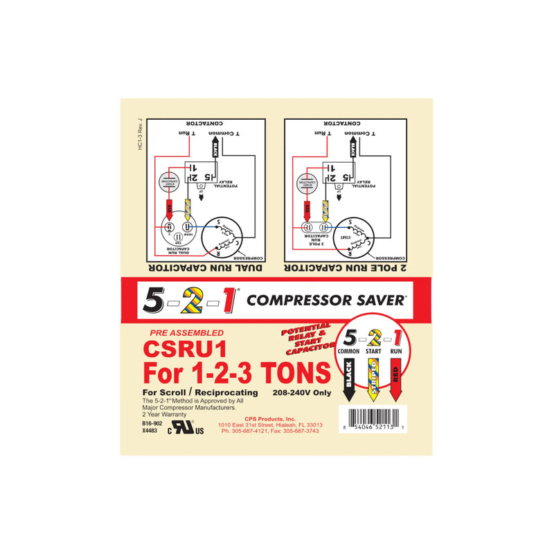 CSRU1 5-2-1 Compressor Saver Hard Start Kit