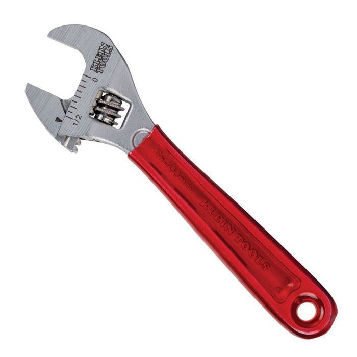 Klein Tool D506-4 Adjustable Wrench Plastic Dipped 4-Inch