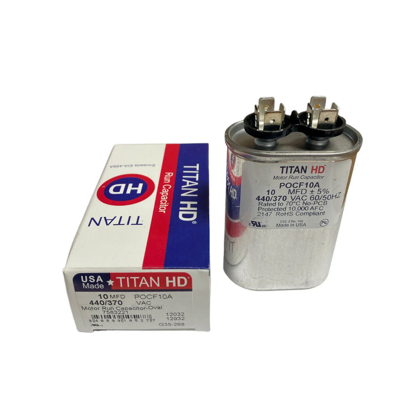 POCF10A Titan HD Capacitor 10 370/440 VAC Made in USA